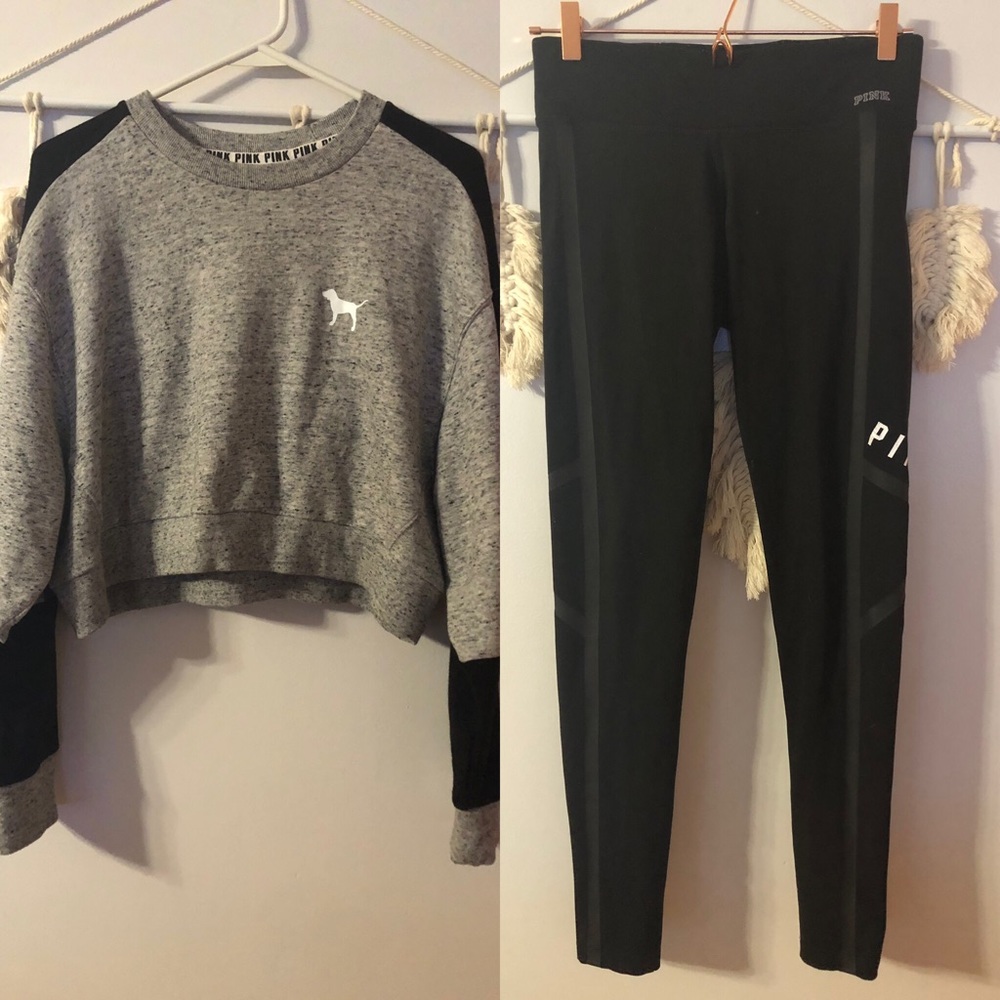 Vs Victoria secret pink set pants hoodie
